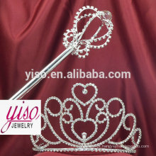 Acessórios de cabelo moda princesa tiara e conjunto de varinha